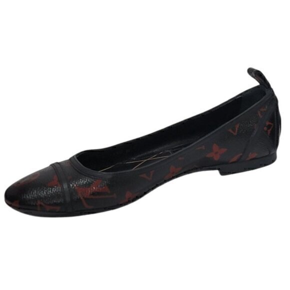 Louis Vuitton Monogram Red Black Flats 35 - Picture 5 of 11